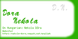 dora nekola business card